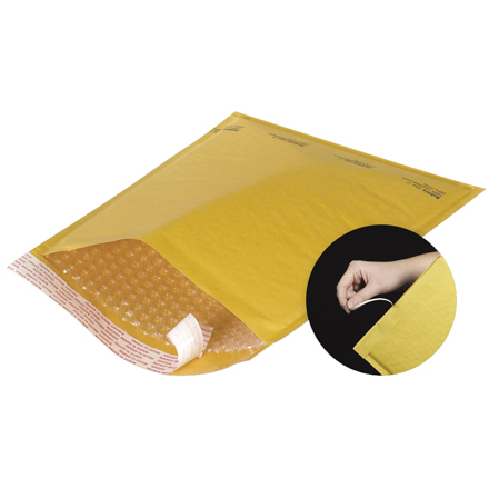 4 x 8" Kraft #000 Self-Seal Bubble Mailers w/Tear Strip