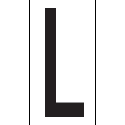 3 <span class='fraction'>1/2</span>" "L" Vinyl Warehouse Letter Labels