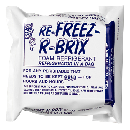 4 <span class='fraction'>1/2</span> x 4 x 1 <span class='fraction'>1/2</span>" Re-Freez-R-Brix<span class='rtm'>®</span> Cold Bricks