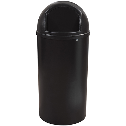 Rubbermaid<span class='rtm'>®</span> Marshal<span class='rtm'>®</span> Domed Trash Can - 25 Gallon, Black